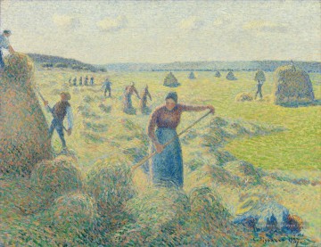  1887 Art - la récolte du foin en éragnie 1887 Camille Pissarro
